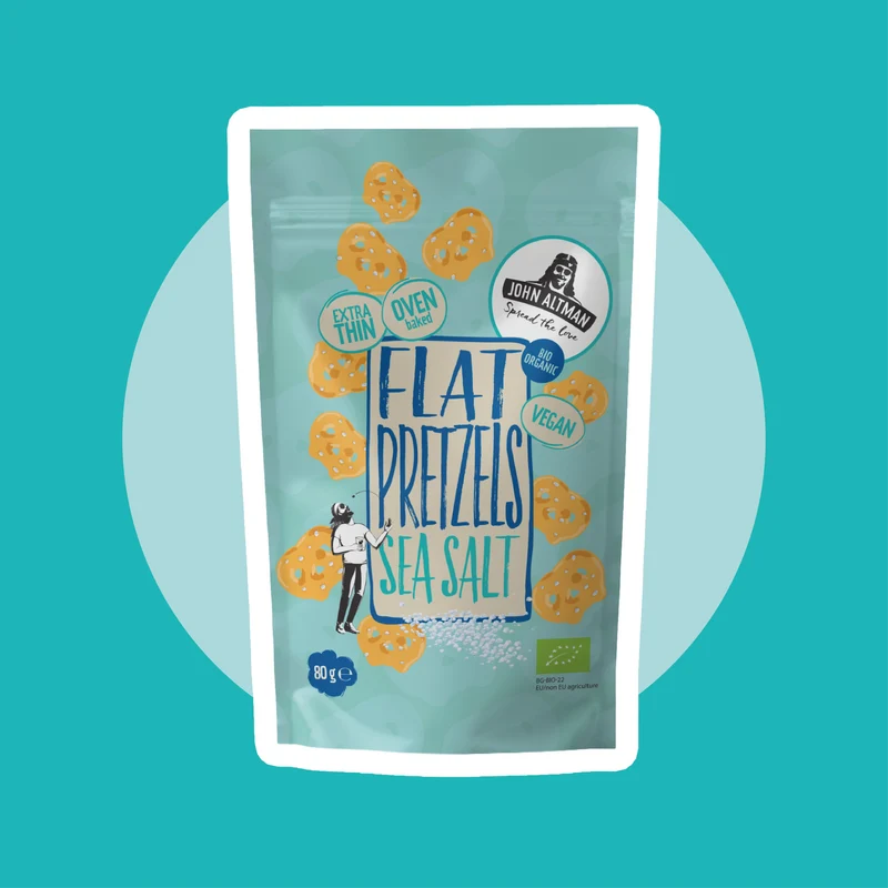 Flat Pretzels Organic Sea Salt 80g