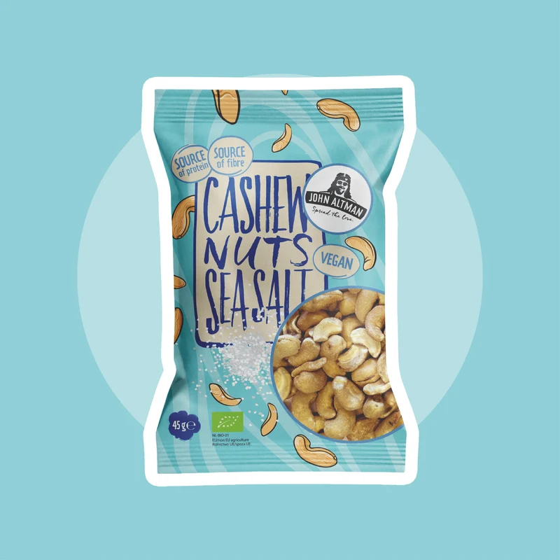 Dry Roasted Cashew Nuts Organic Sea Salt 45g