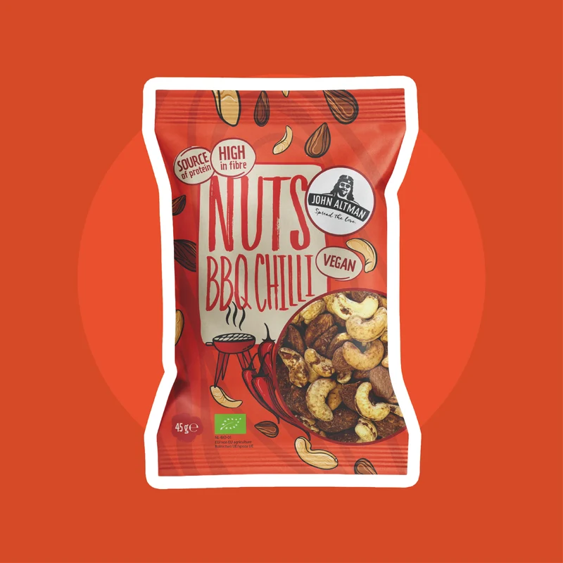 Mixed Nuts Organic BBQ Chilli 45g