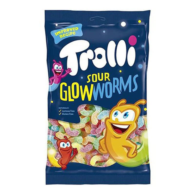 Trolli Zure Gloeiwormen (1 Kilo)