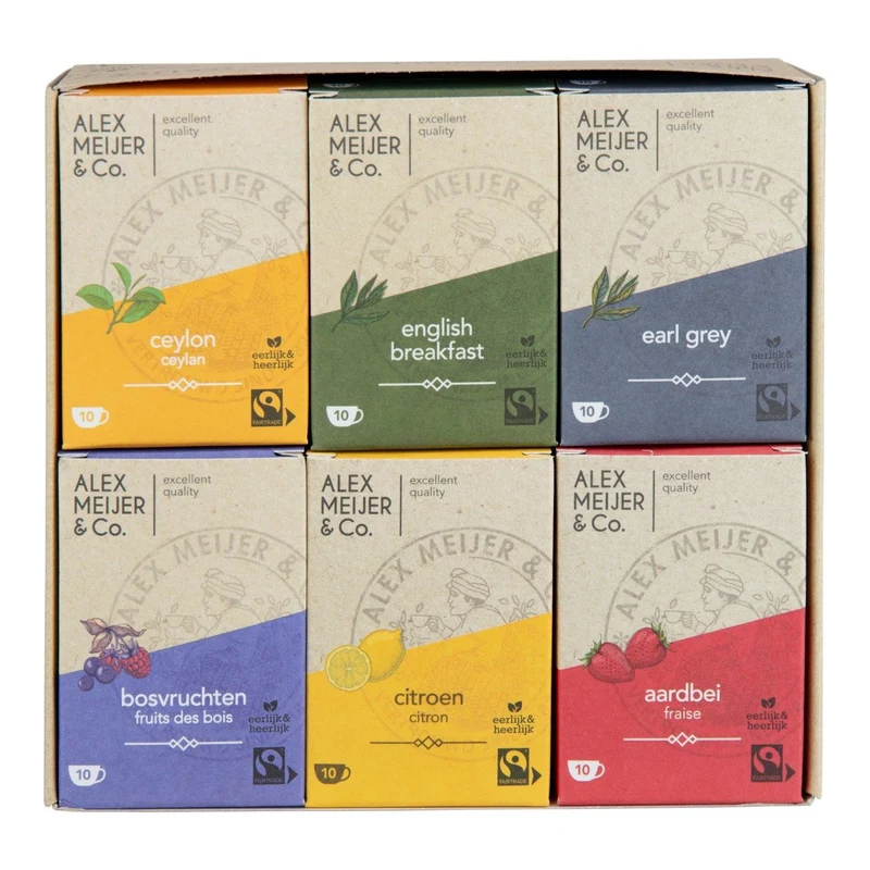 Alex Meijer Assortiment Thee Box (6 pakken x 10 stuks x 1,5 gram)