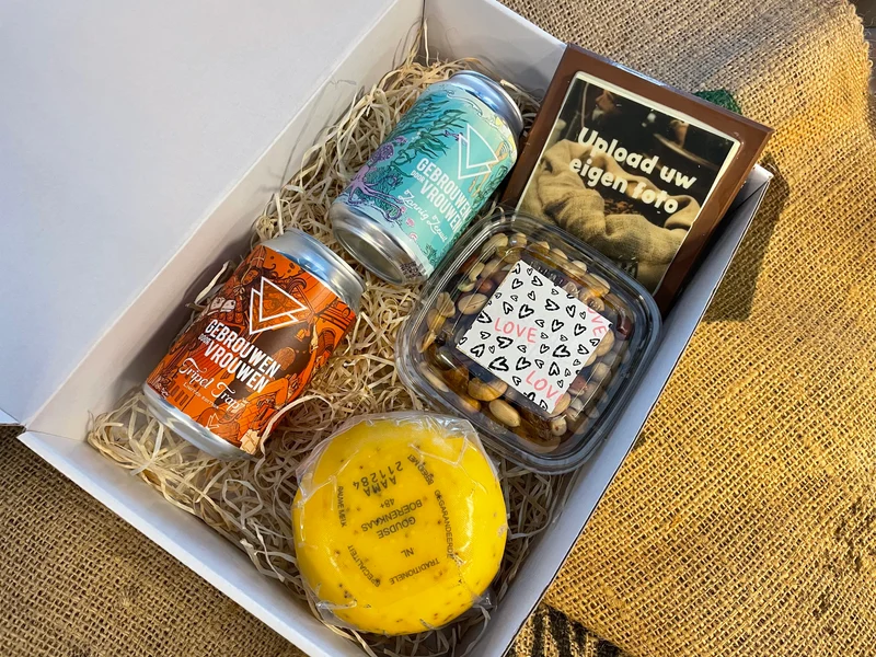 Foto chocolade - Bier - Noten & Kaas