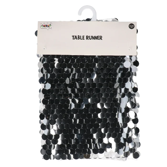 Tafelloper zilver 30 x 182 cm