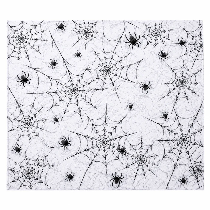Tafelkleed Halloween plastic zwart/wit 260 x 130cm