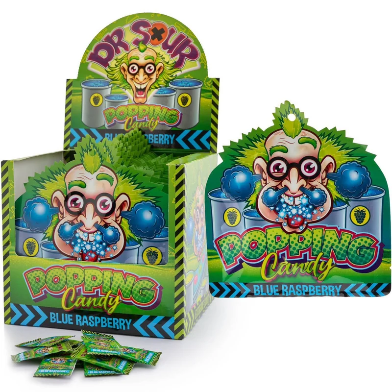 Dr. Sour popping candy - blue raspberry