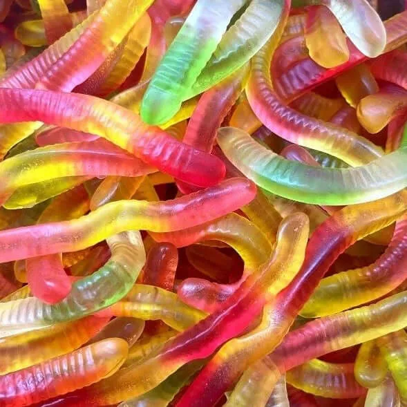 Doorzichtige Wormen van Trolli
