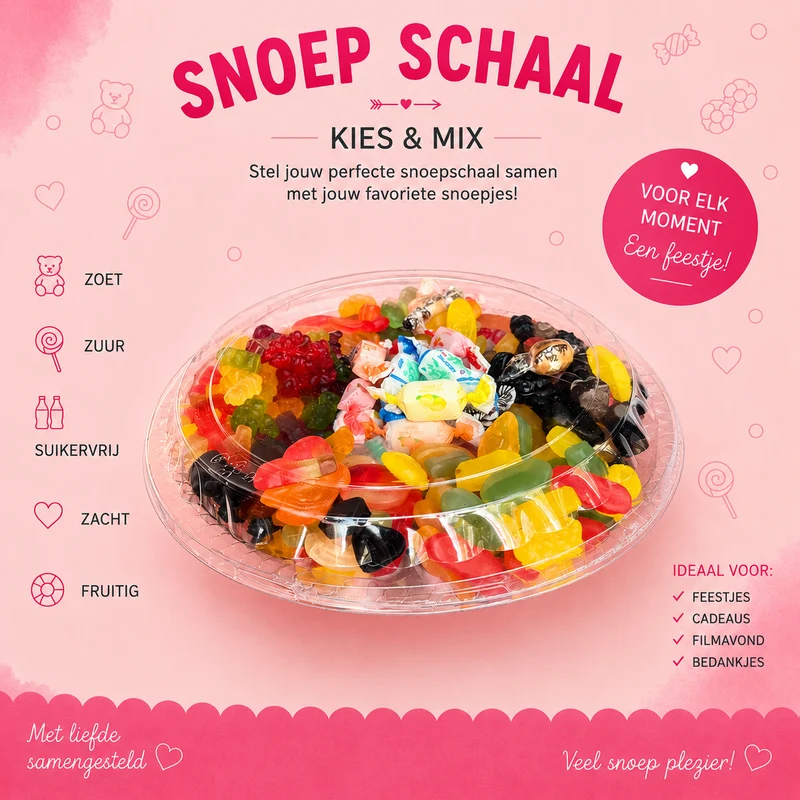 Suikervrije Ronde Snoepschaal