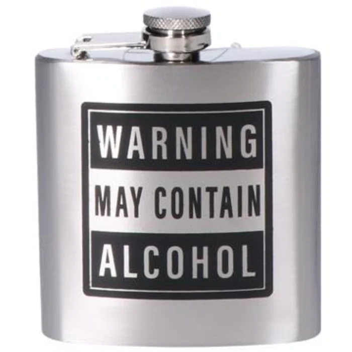 Heupfles Warning May Contain Alcohol