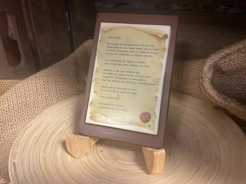 Chocolade gedicht Sinterklaas