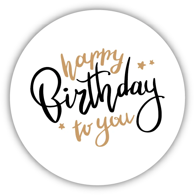 Schildje chocolade: Happy Birthday