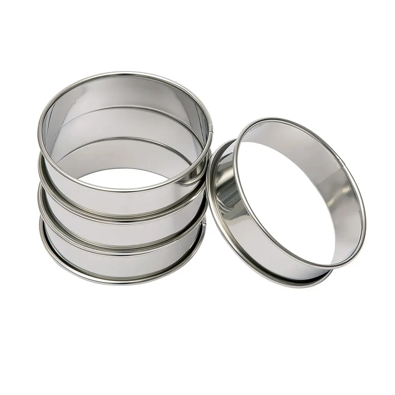 BNC Flan/Cake Ringen RVS Ø8cm Set/4