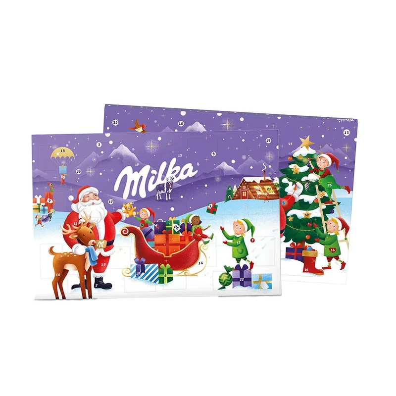 Milka chocolade adventskalender - tel af tot Kerst - 200g x2