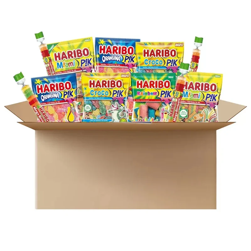 Haribo Zure Mix Mini's - Mega Fête PIK & Mega Roulette - ca. 53 stuks - 2385g