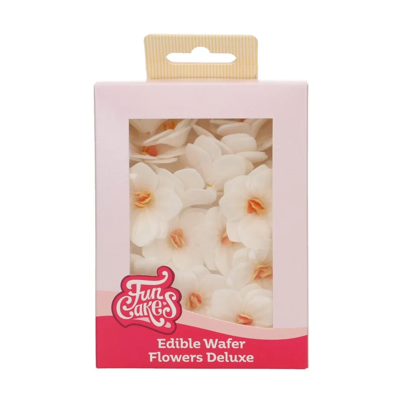 FunCakes Eetbare Papieren Bloemen Deluxe Hortensia Wit Klein pk/18