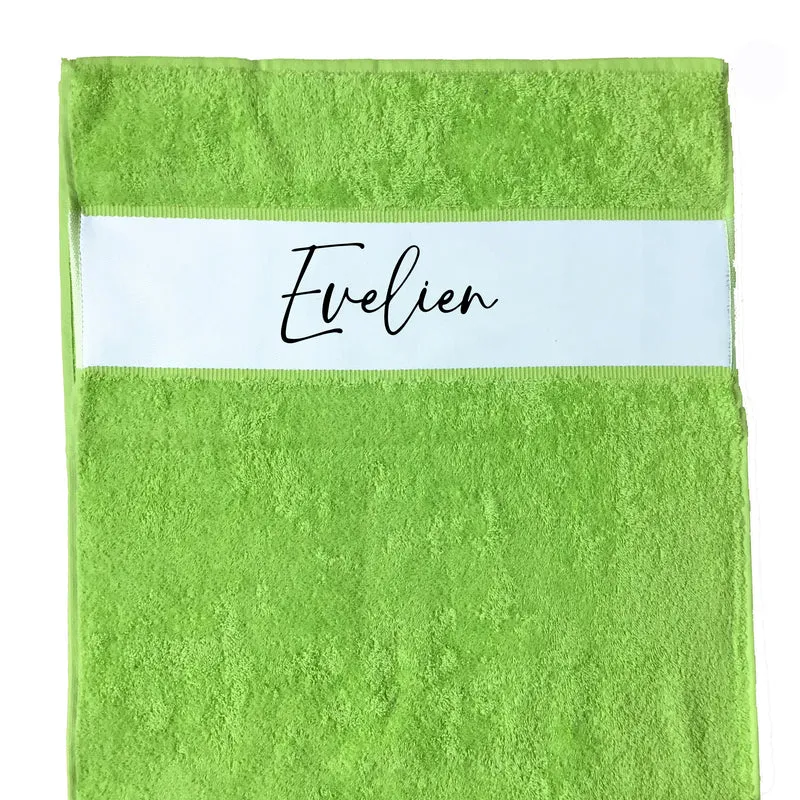 Handdoek met gepersonaliseerd met naam