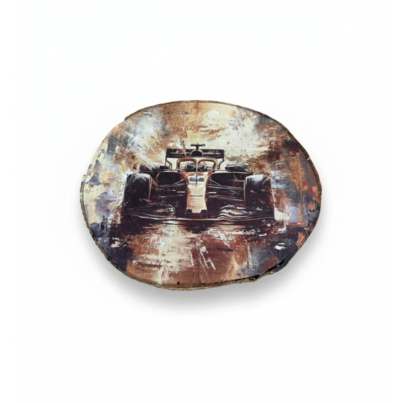 Limited Edition Boomschijf | Formule 1 auto in Vintage Stijl