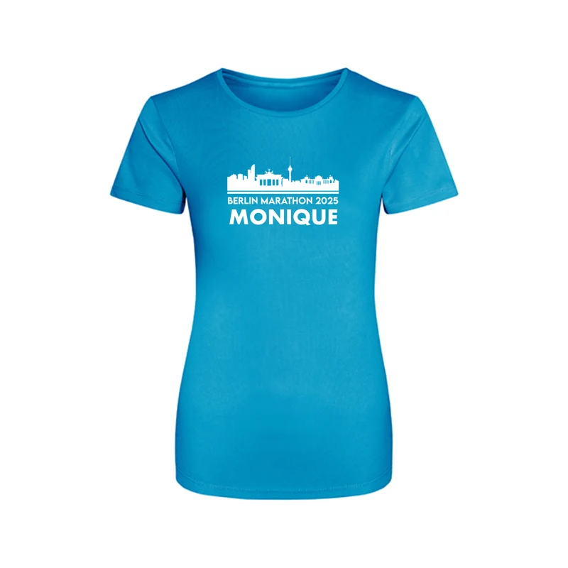 Sportshirt marathon Berlijn met skyline jaartal en naam