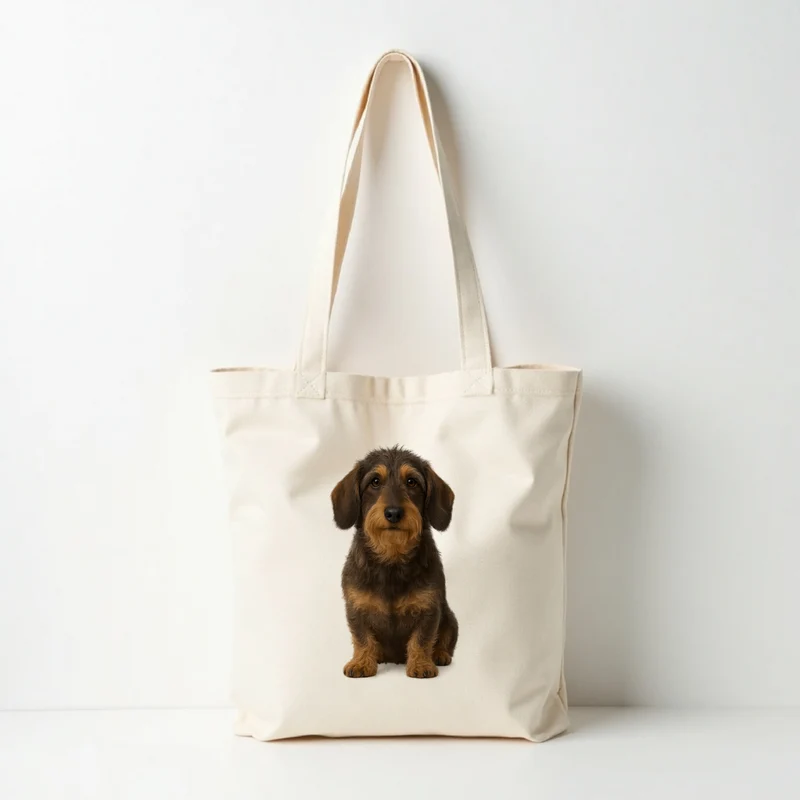 Tote bag ruwharige teckel