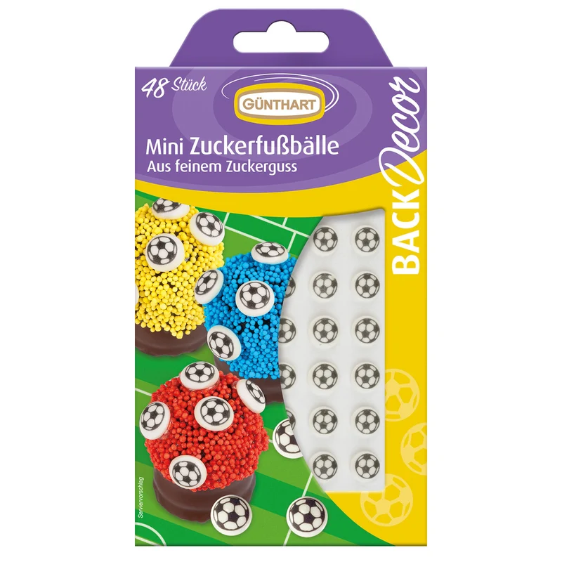Günthart Suikerdecoratie Mini Voetballen 48st.