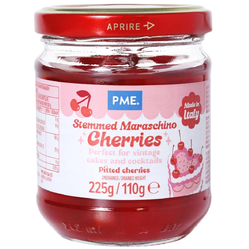 PME Maraschino Kersen met Steel op Siroop 225g