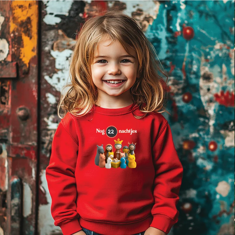Kerstmis aftel sweater met krijtje