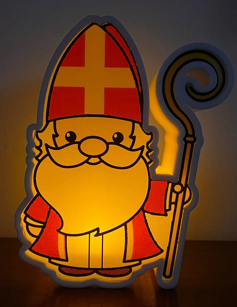 Sinterklaas led waxine lampje