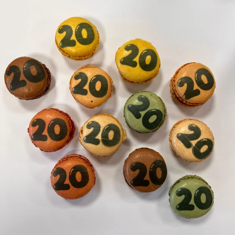 Macarons met cijfer - 12 stuks