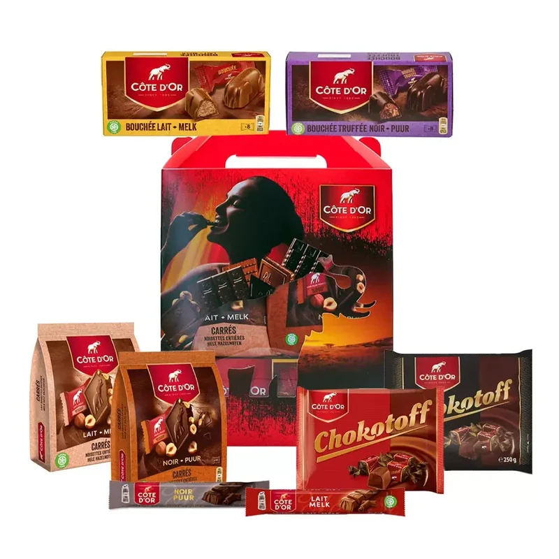 Côte d’Or chocolade giftbox - assortiment melk & puur - chocolade cadeau - 1600g