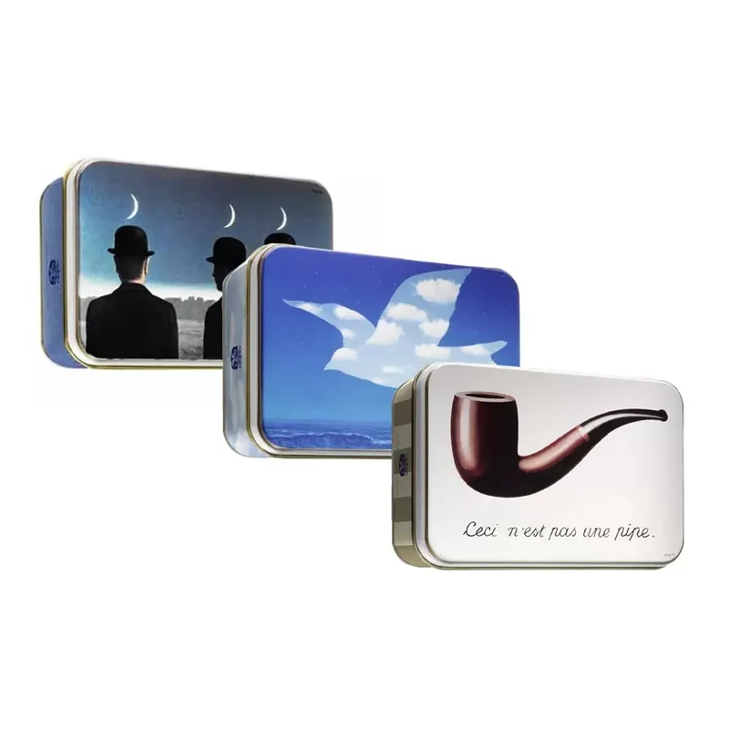 Jules Destrooper Mini Magritte - koekjesblik cadeau - 3 willekeurige ontwerpen - 96g