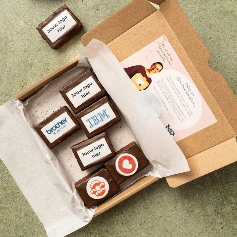 Gepersonaliseerde logo brownies