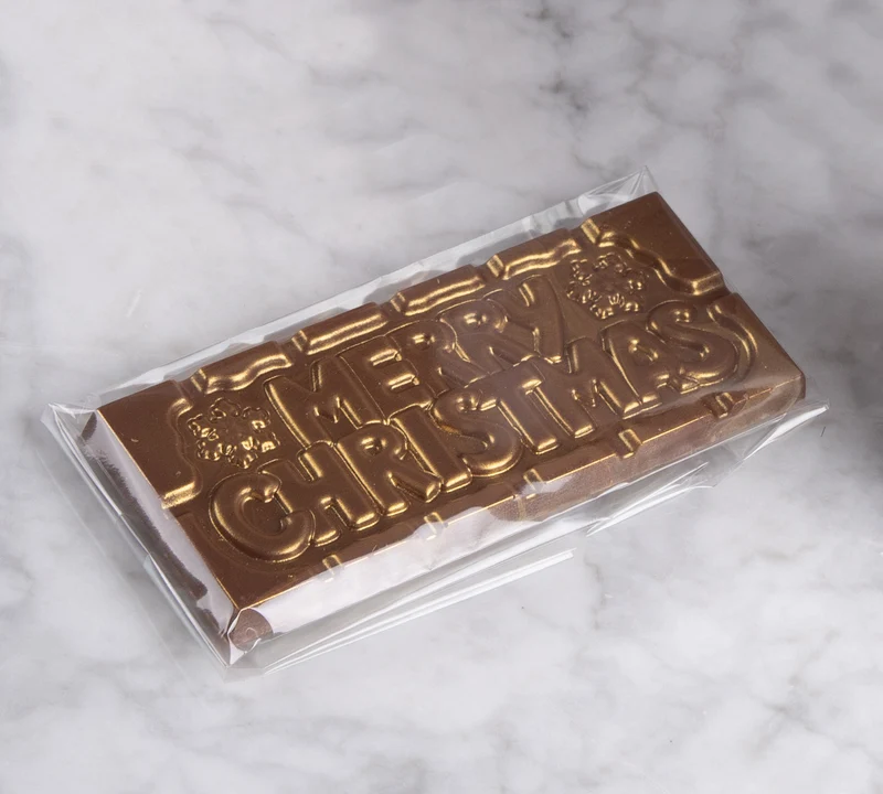Chocoladereep met quote: Merry Christmas - melkchocolade 45 g