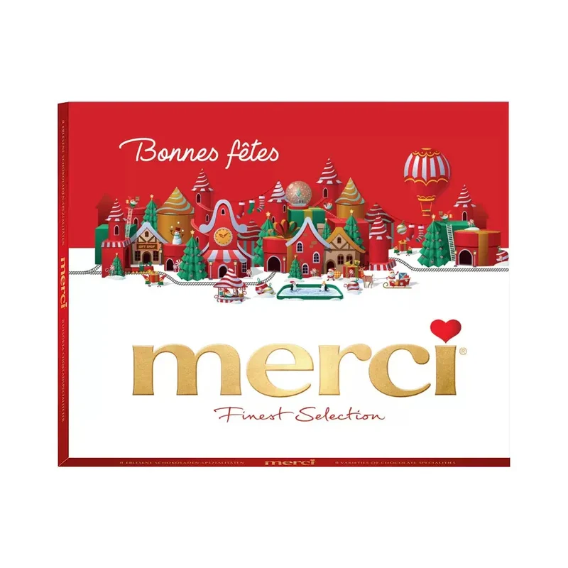 merci Bonnes fêtes - merci Finest Selection Assorti chocolade - 8 smaken - 250g