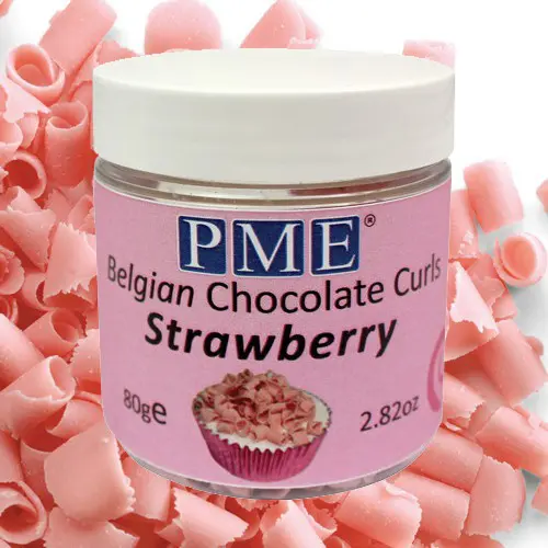 PME Chocoladekrullen Aardbei 85 gram