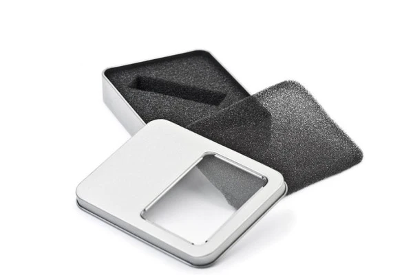 USB 010 USB-stick verpakking blik – compacte metalen doos voor USB-sticks