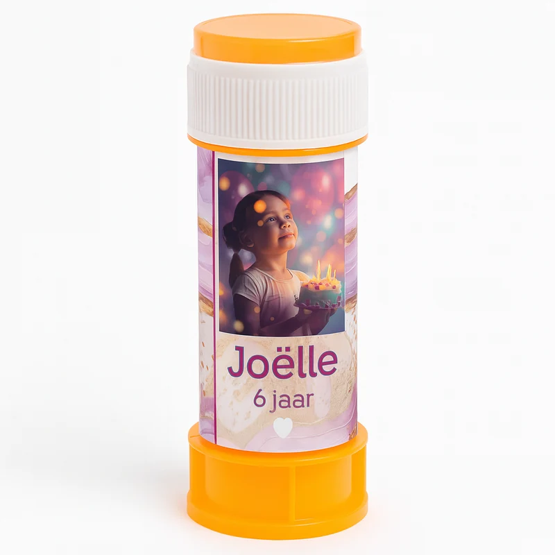 Bellenblaas marble met eigen foto en tekst