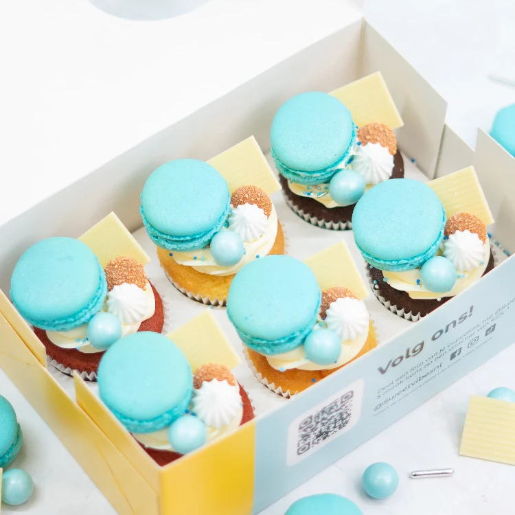 Topped Cupcakes – Blauw (6 stuks)