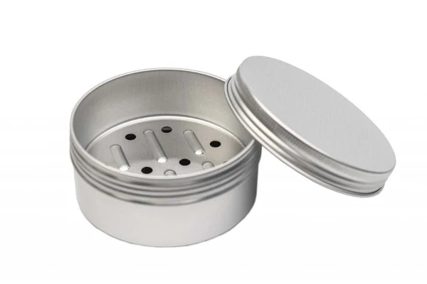 DSS 055 Aluminium Zeepdoosje – Zeepblik met Schroefdeksel en Lekbak