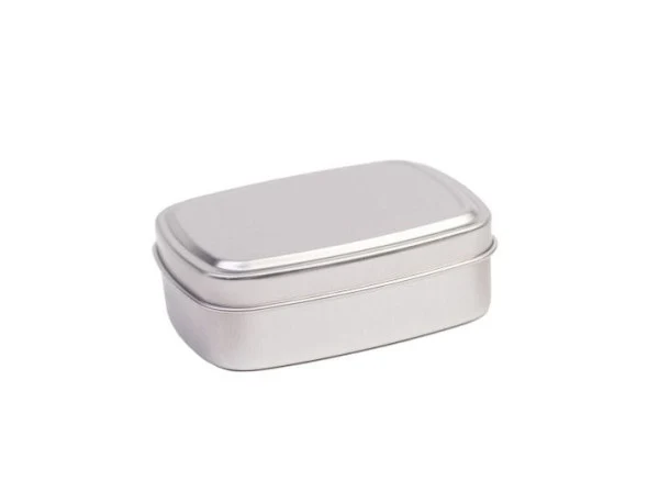DSS 010 Aluminium zeepblikje 75 ml – rechthoekig zeepdoosje met deksel