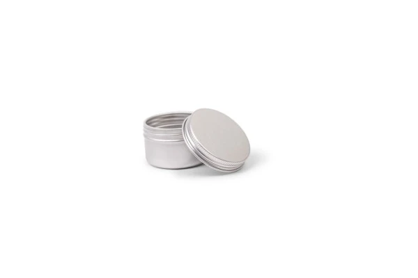 DRA 46.31 Aluminium pot 50 ml – compacte ronde verpakking met schroefdeksel