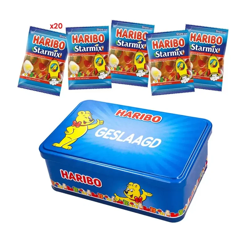 Haribo Starmix candy collection box "geslaagd" - 500g