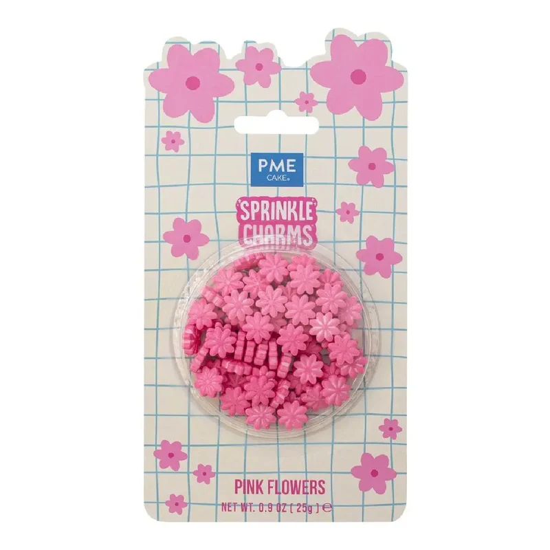 PME Sprinkle Charms Bloemen Roze 25g