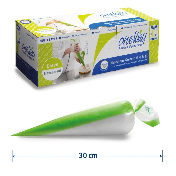 One Way Masterline Spuitzakken Groen 30x17cm (12 inch) pk/100