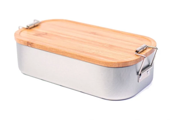 LB BA 05 Blik lunchbox met bamboe deksel 700 ml – duurzaam en stijlvol