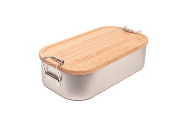 LB BU 05 Blik lunchbox met beukenhouten deksel 700 ml – natuurlijk en stijlvol