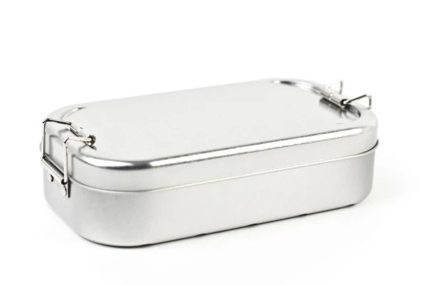 LB SILVER Blik lunchbox zilver 700 ml – compact en veelzijdig