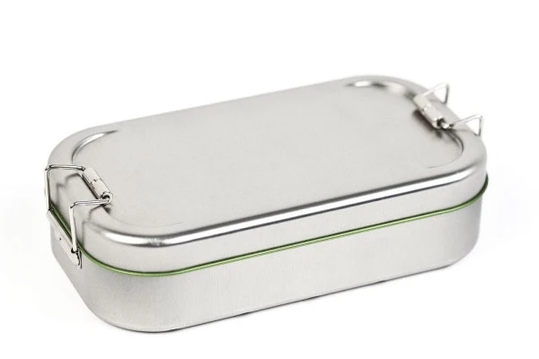 CP BA C5 LB GREEN Metalen lunchbox groen 700 ml – duurzaam en opvallend