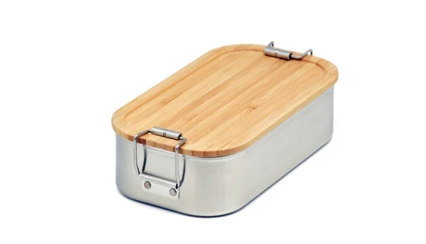 CP BA C5 RVS lunchbox met bamboe deksel 700 ml – compact en veelzijdig