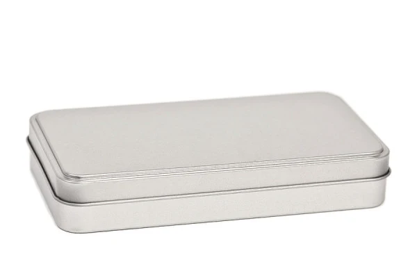 DSE 015 Blikdoos voor memory spel – Metalen verpakking met scharnierend deksel