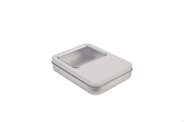 DSE 115.85 USB-stick verpakking met venster – Metalen doosje voor kleine producten