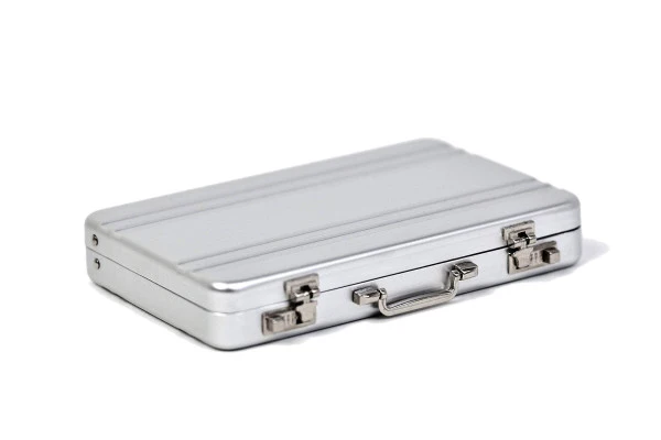 DSE 002 Mini aluminium koffer – Compacte metalen verpakking voor visitekaartjes en accessoires